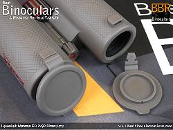 Lens Covers on the Levenhuk Monaco ED 8x32 Binoculars