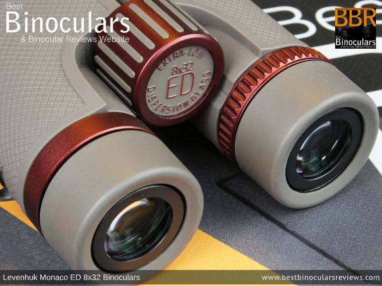 Ocular Lenses on the Levenhuk Monaco ED 8x32 Binoculars