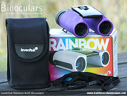 Levenhuk Rainbow 8x25 Binoculars with accessories