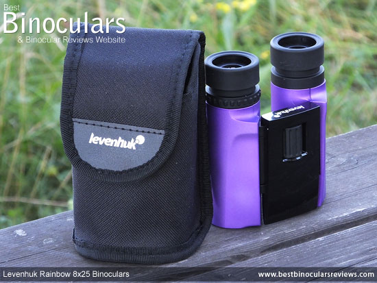 Carry Pouch and the Levenhuk Rainbow 8x25 Binoculars