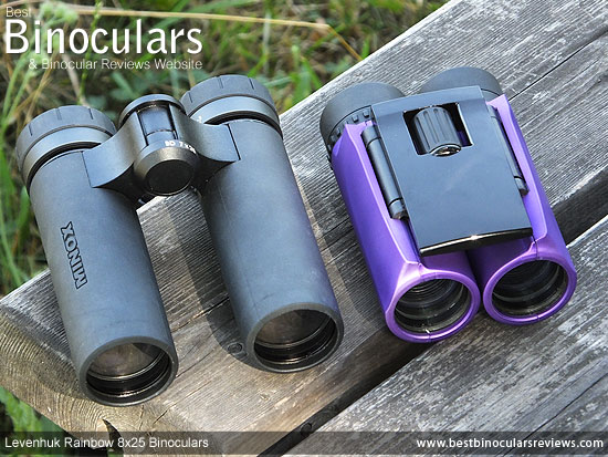 evenhuk Energy PLUS binoculars size comparison