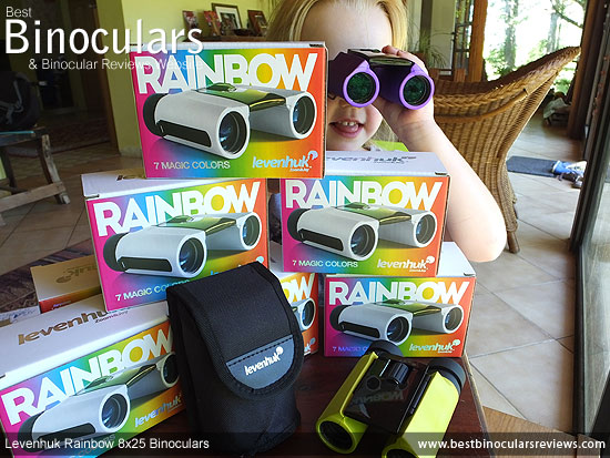 Levenhuk Rainbow binoculars - available in 7 bright colors