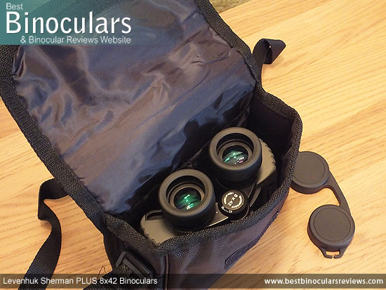 Inside the Levenhuk Sherman Plus 8x42 Binoculars Carry Case