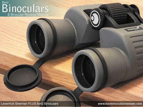 42mm Objective Lenses on the Levenhuk Sherman Plus 8x42 Binoculars