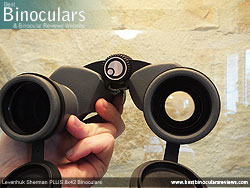 Reverse view through the Levenhuk Sherman Plus 8x42 Binoculars