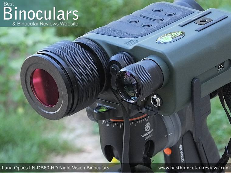 Color Enhancing Filter fitted onto the Luna Optics LN-DB60-HD Digital Night Vision Binocular