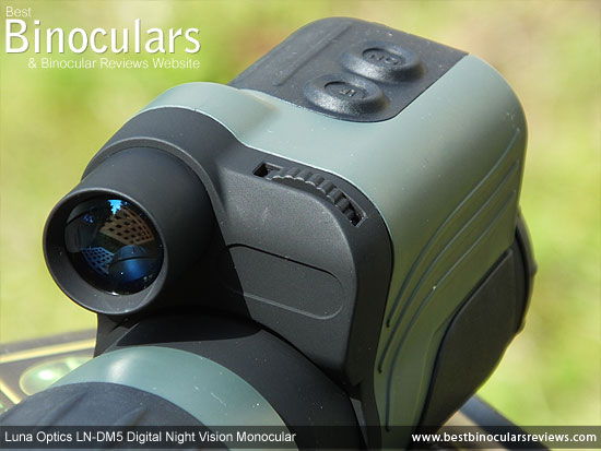 Built-in IR illuminator on the Luna Optics LN-DM5 Digital Night Vision Monocular