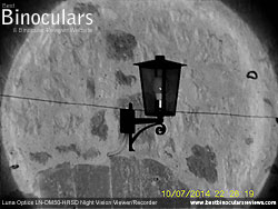 Image taken with the Luna Optics LN-DM50-HRSD Digital Night Vision Monocular at night with IR on