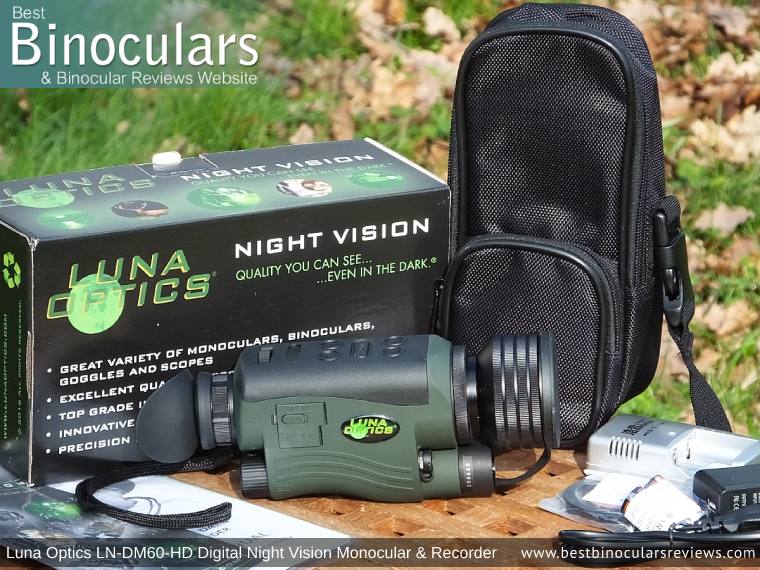 Luna Optics LN-DM60-HD Digital Night Vision Monocular & Recorder with Carry Case & Accessories