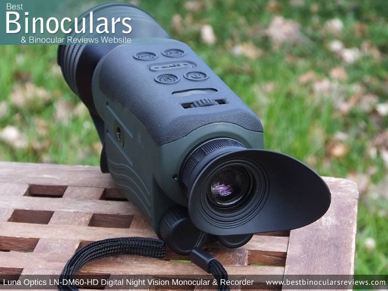 Eyepiece on the Luna Optics LN-DM60-HD Digital Night Vision Monocular & Recorder