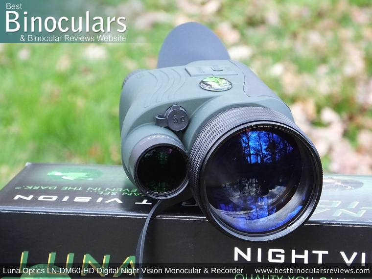 Built-in IR illuminator on the Luna Optics LN-DM60-HD Digital Night Vision Monocular & Recorder