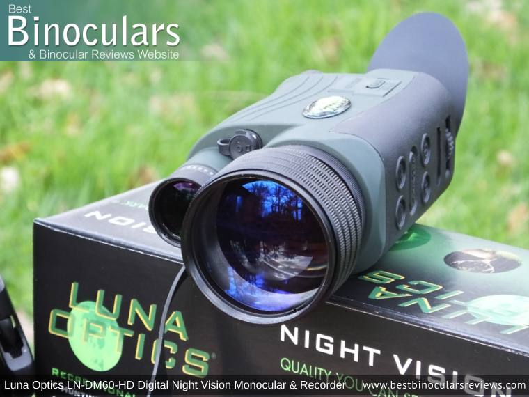 50mm Objective Lens on the Luna Optics LN-DM60-HD Digital Night Vision Monocular & Recorder
