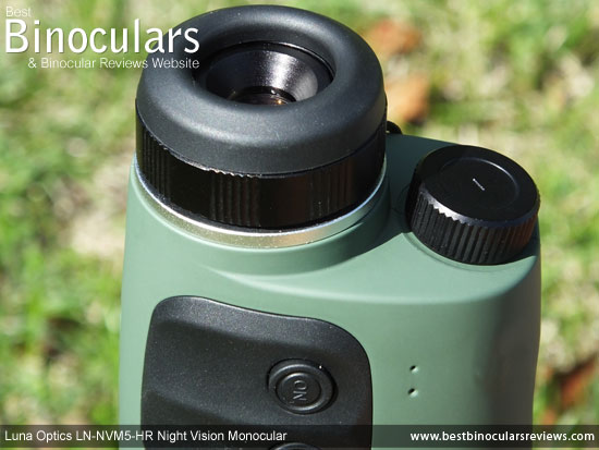 Eyepiece on the Luna Optics LN-NVM5-HR Night Vision Monocular