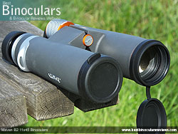 Objective Lens Covers on the Maven B2 11x45 Binoculars