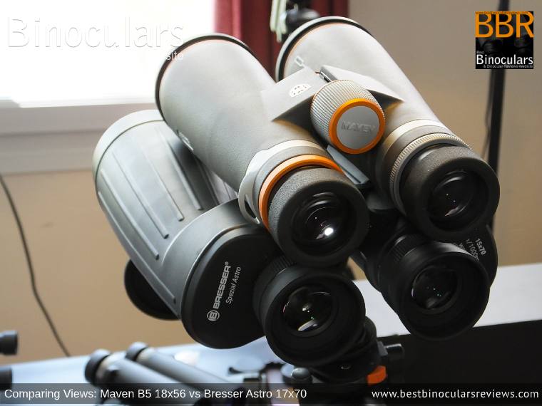 Comparing Views: Maven B.5 18x56 Binoculars vs Bresser Spezial Astro 15x70 Binoculars