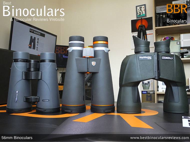 Three 56mm Binoculars