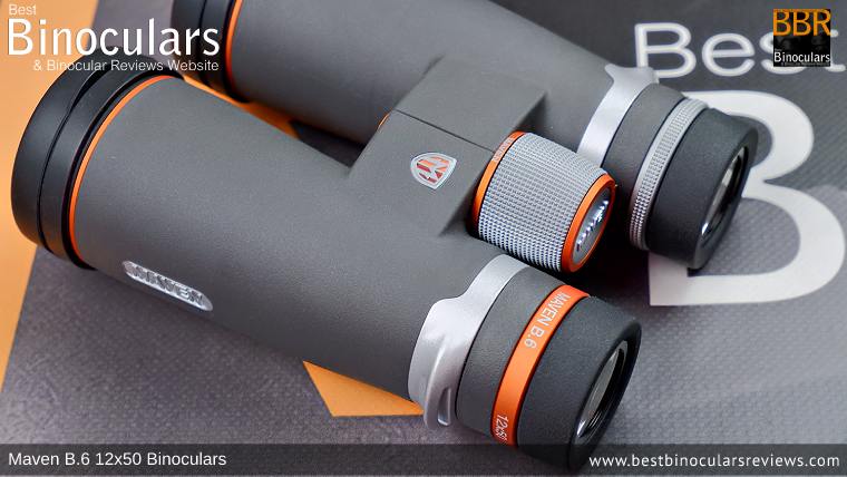 Single Top Hinge on the Maven B.6 12x50 Binoculars