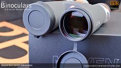 Objective Lens Covers on the Maven B.6 12x50 Binoculars