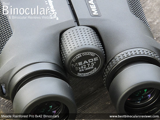 Focus Wheel on the Meade Rainforest Pro 8x42 Binoculars