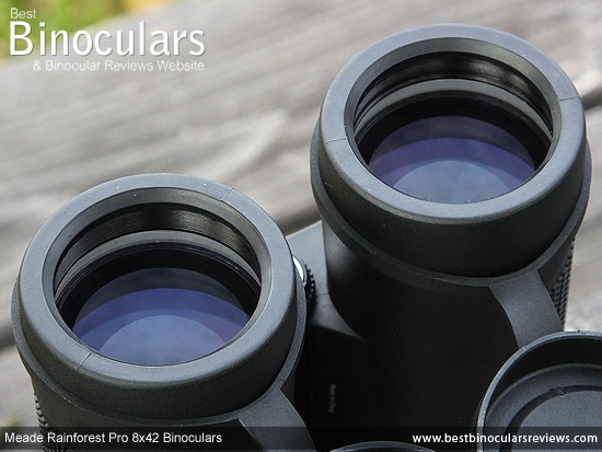 42mm Objective Lenses on the Meade Rainforest Pro 8x42 Binoculars