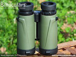 Underside view of the Meade Wilderness 10x32 Binoculars