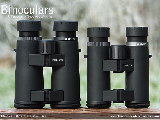 Comparing the Minox BL 8x33 HD Binoculars with the 8x44 Version