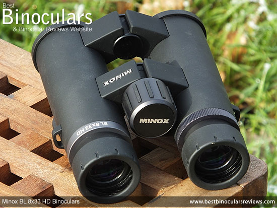 Focus wheel on the Minox BL 8x33 HD Binoculars