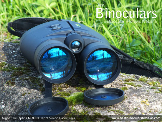 Lenses on the Night Owl Optics NOB5X Night Vision Binoculars