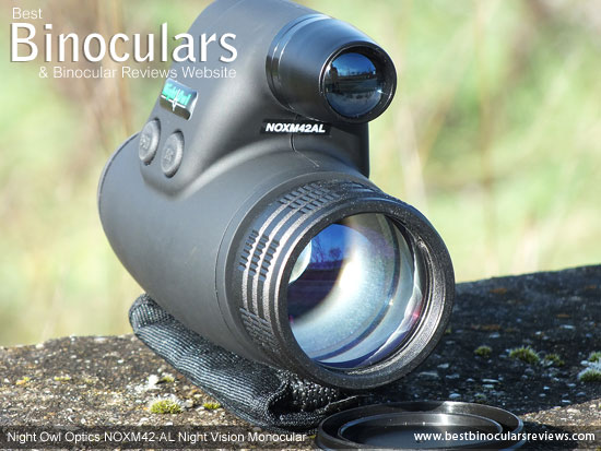 Objective Lens on the Night Owl NOXM42-AL Night Vision Monoculars