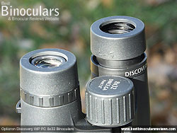 Eyecups on the Opticron Discovery WP PC 8x32 Binoculars