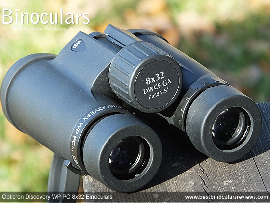 Focus Wheel on the Opticron Discovery WP PC 8x32 Binoculars