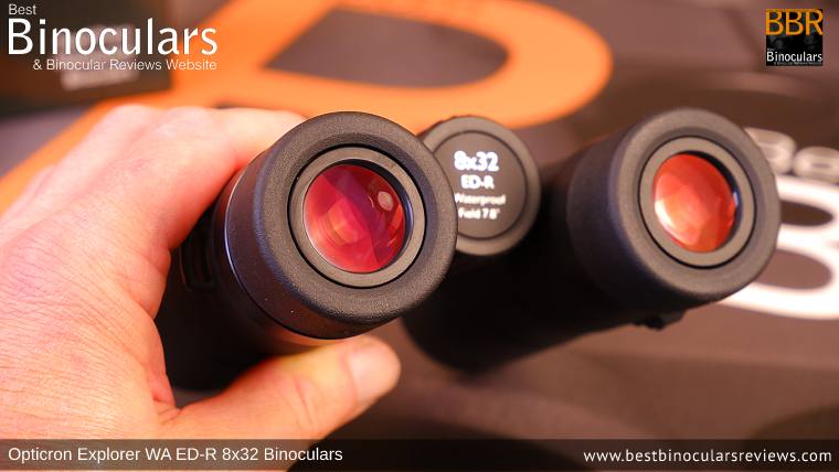 Ocular Lenses on the Opticron Explorer WA ED-R 8x32 Binoculars