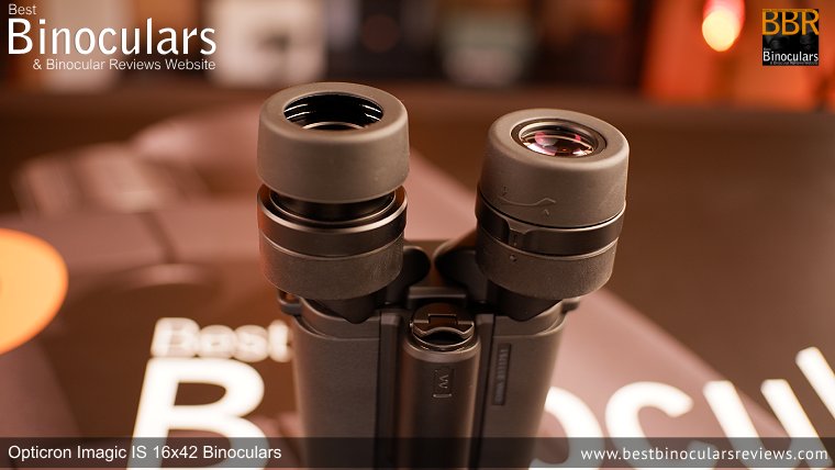 Twist-Up Eyecups on the Opticron Imagic 16x42 Image Stabilized Binoculars