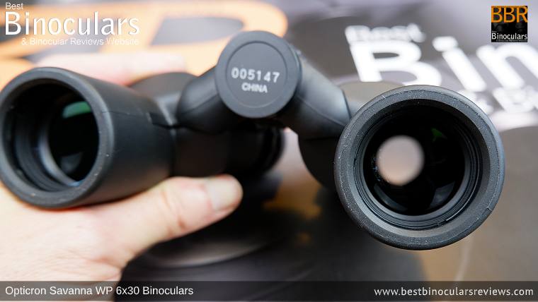 Objective Lenses on the Opticron Savanna WP 6x30 Binoculars