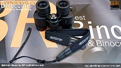 Neck strap on the Opticron Savanna WP 6x30 Binoculars
