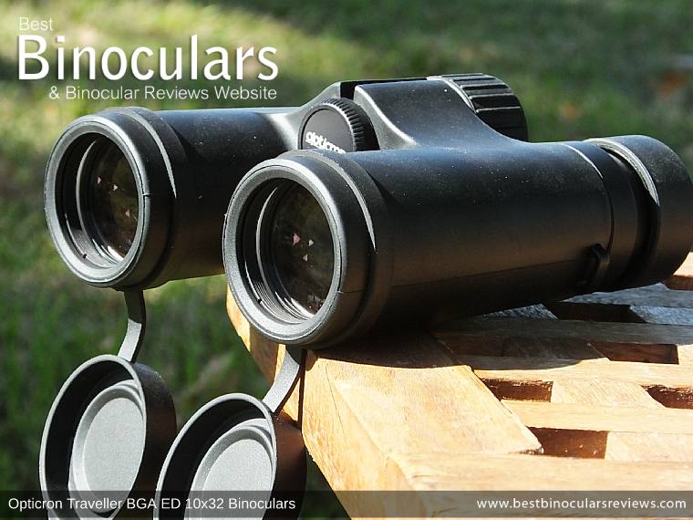 Objective Lenses on the Opticron Traveller BGA ED 10x32 Binoculars