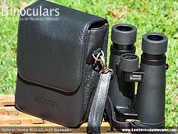 Rear view of the Carry Case & Opticron Verano BGA HD 8x42 Binoculars