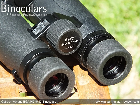 Focus Wheel on the Opticron Verano BGA HD 8x42 Binoculars