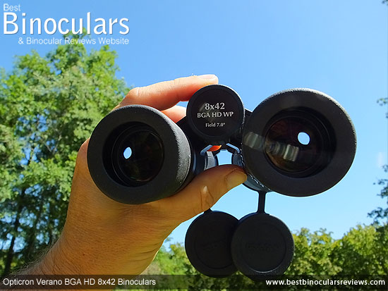 Focus Wheel on the Opticron Verano BGA HD 8x42 Binoculars