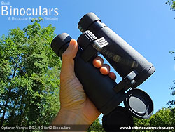 Open bridge design on the Opticron Verano BGA HD 8x42 Binoculars