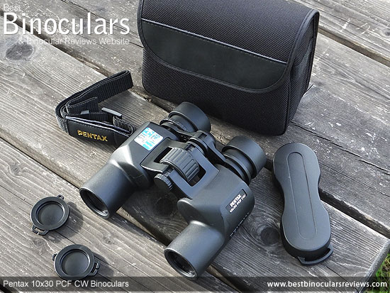 Pentax 10x30 PCF CW Binoculars with accessories