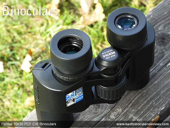 Eyecups on the Pentax 10x30 PCF CW Binoculars