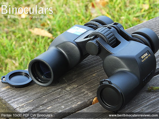 Lens Covers on the Pentax 10x30 PCF CW Binoculars