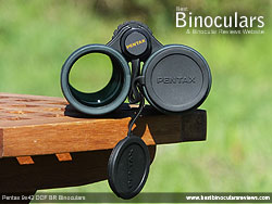 Lens Covers on the Pentax 9x42 DCF BR Binoculars