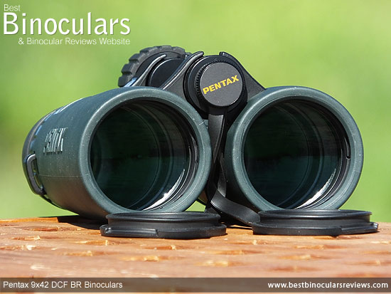 42mm Objective lenses on the Pentax 9x42 DCF BR Binoculars