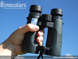 Open Bridge Design of the Pentax 9x42 DCF BR Binoculars