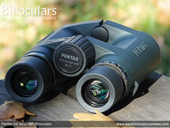 Focus Wheel on the Pentax AD 9x32 WP Binoculars