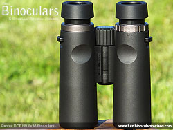 Rear of the Pentax DCF NV 8x36 Binoculars