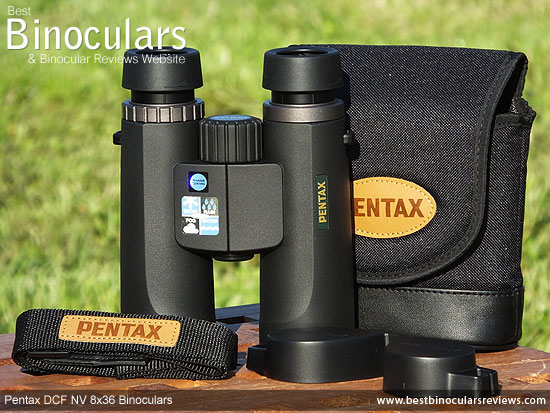 Pentax DCF NV 8x36 Binoculars with neck strap, carry case and rain-guard