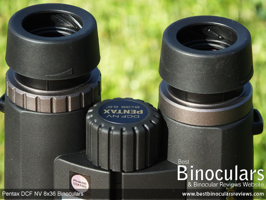 Focus Wheel on the Pentax DCF NV 8x36 Binoculars